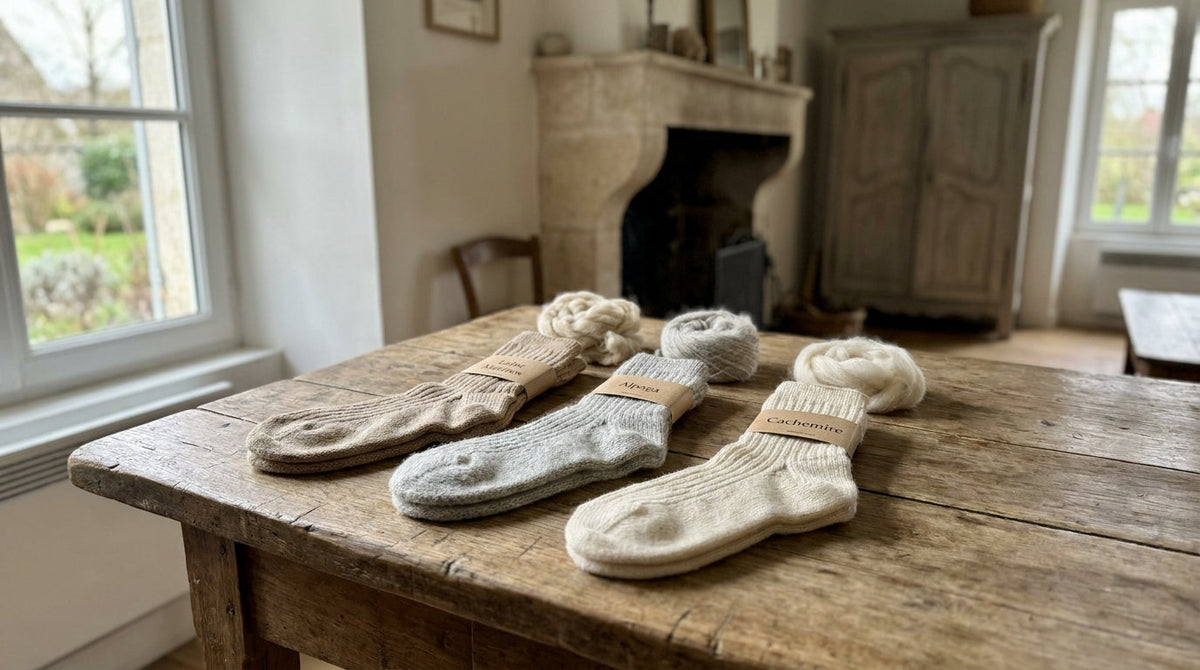 Chaussettes en laine : mérinos, alpaga ou cachemire, le comparatif Image