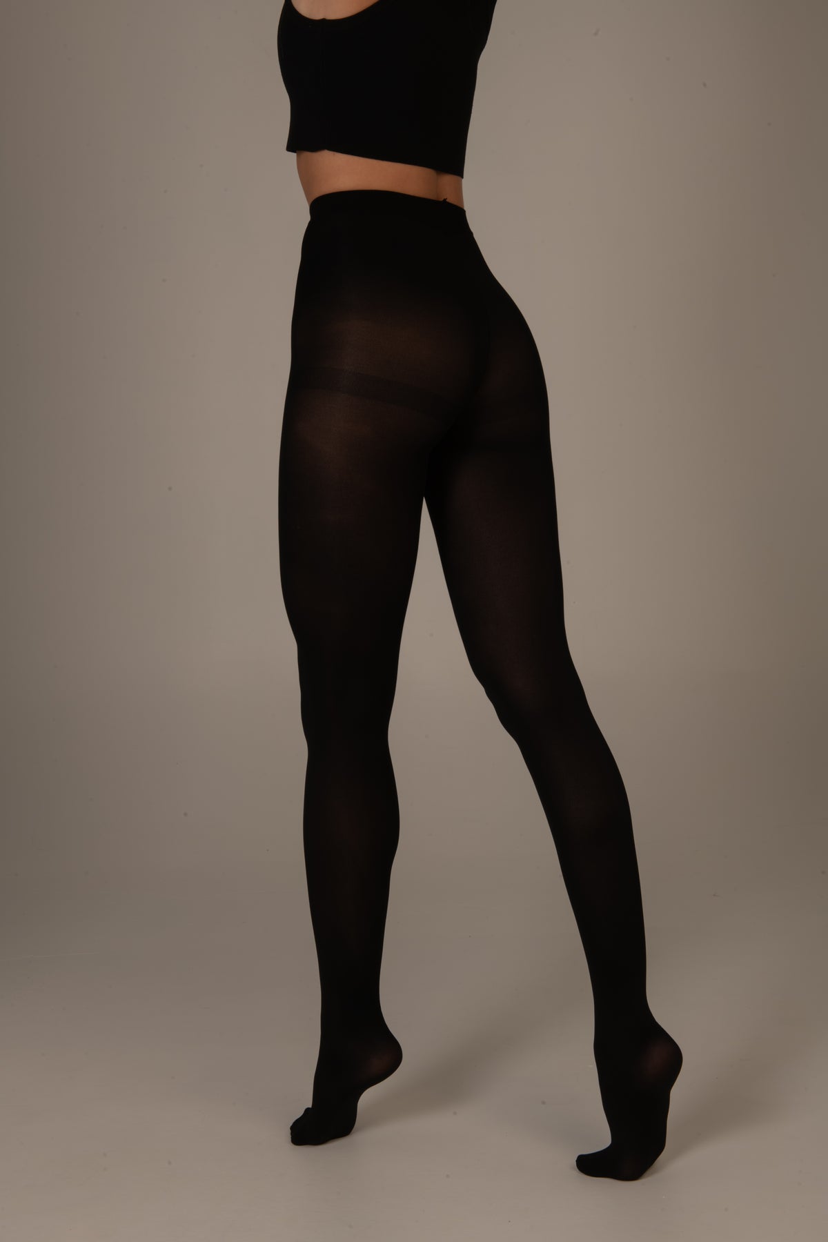 Collant Opaque Noir Microfibre – 50D