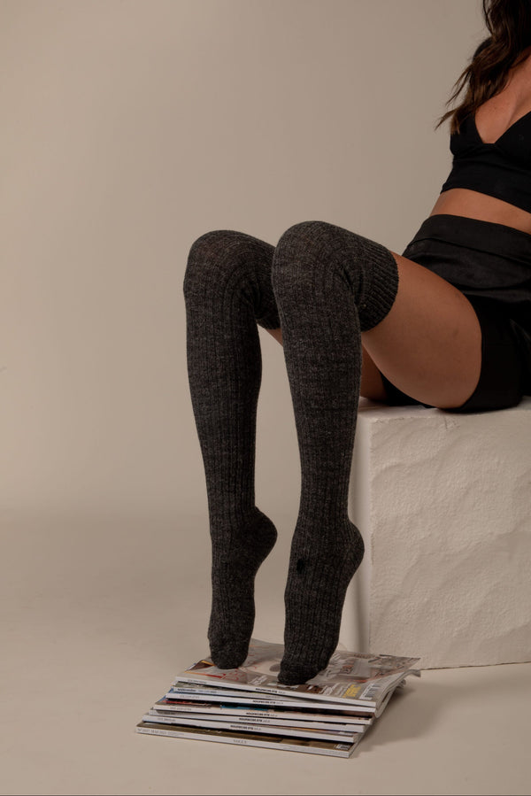 Jambières Laine Alpaga Anthracite