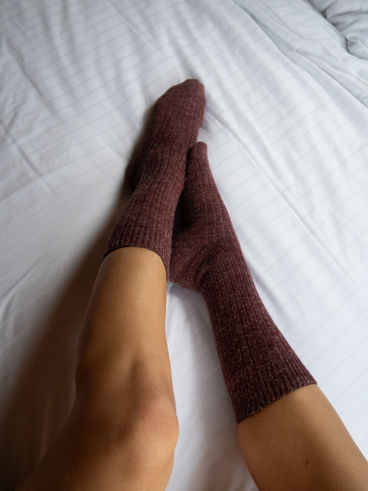 Chaussettes Laine Alpaga Burgundi