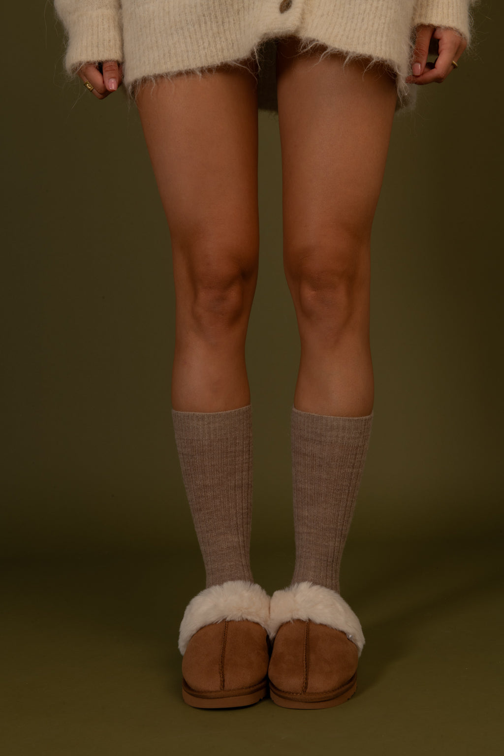 Chaussettes Laine Alpaga Camel