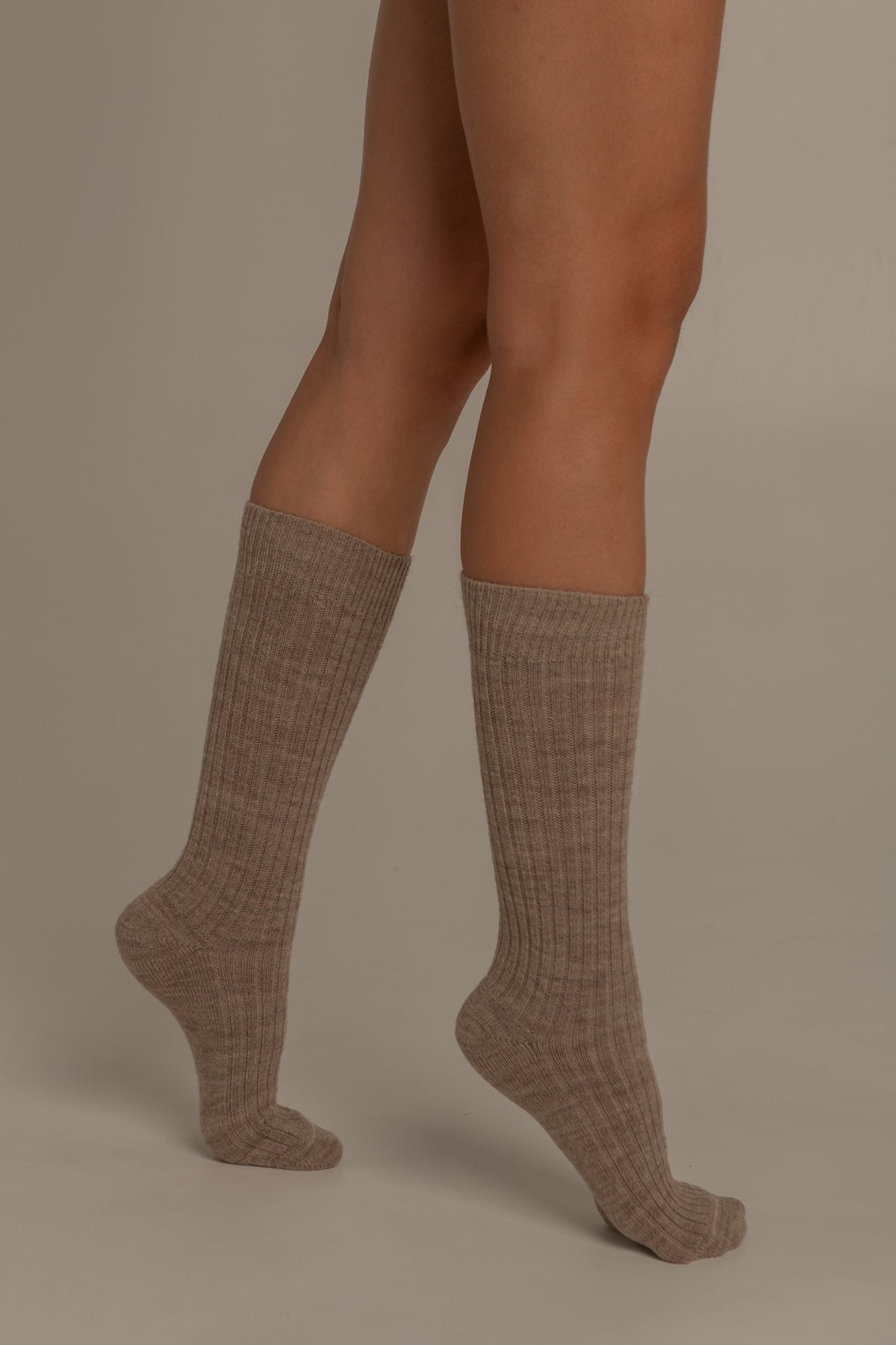 Chaussettes Laine Alpaga Camel