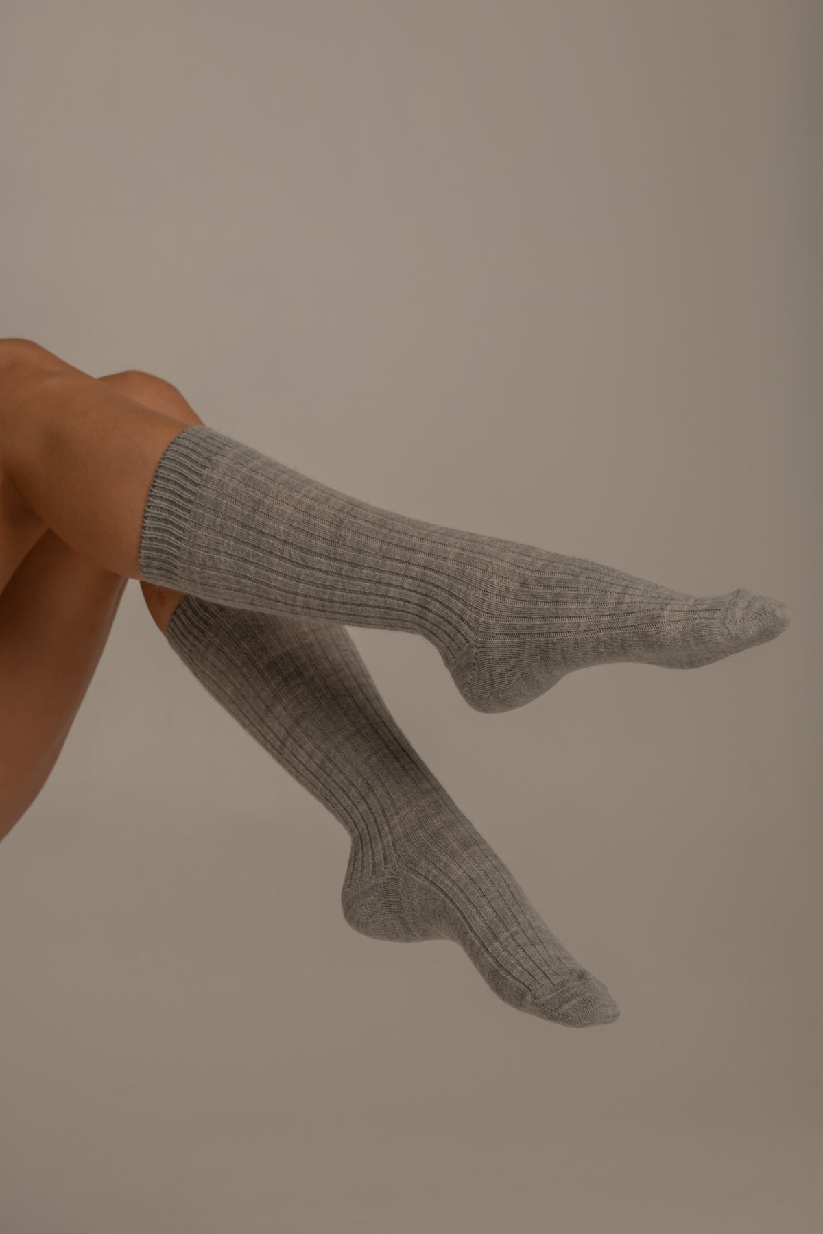 Chaussettes Laine Alpaga Gris Perle