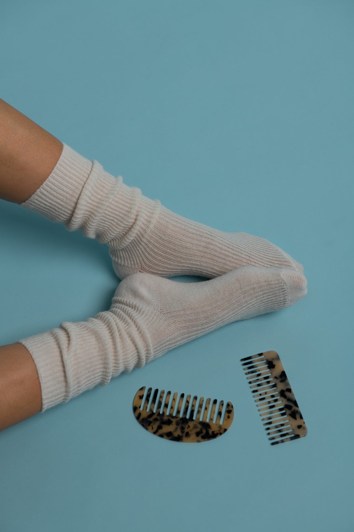 Chaussettes Cachemire 10% - Crème