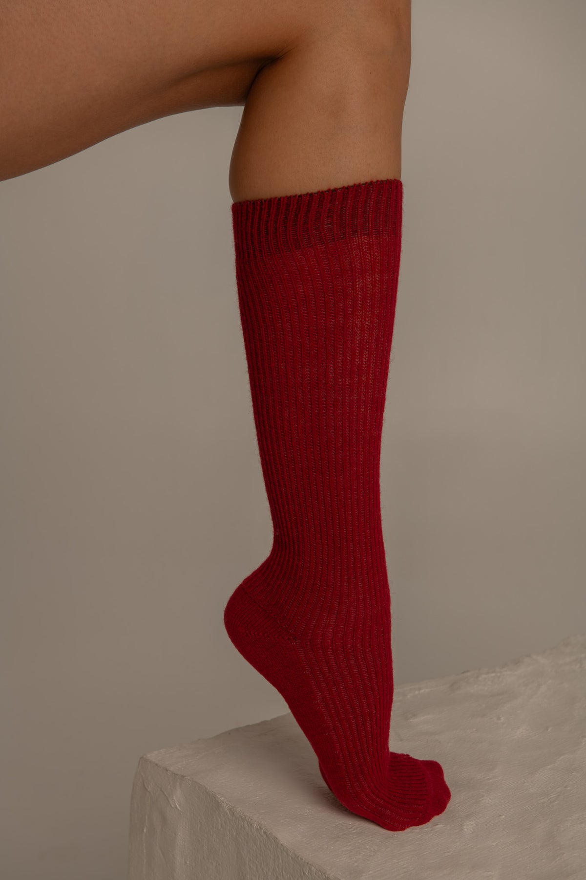 Chaussettes Cachemire 10% - Rouge