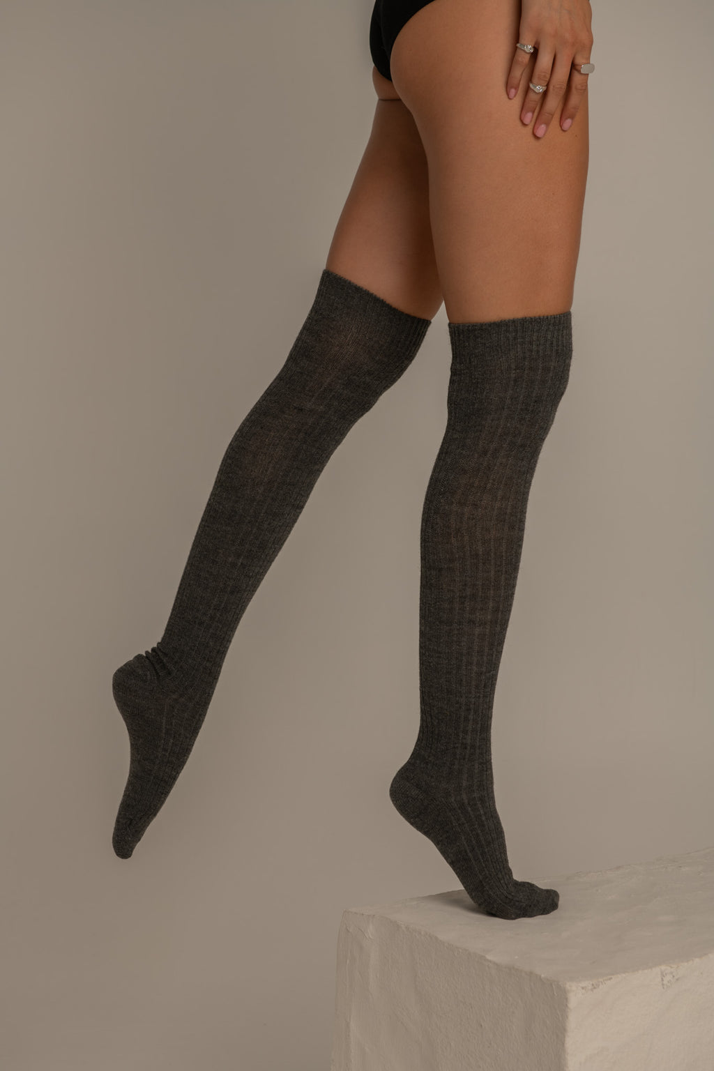 Jambières Laine Alpaga Anthracite