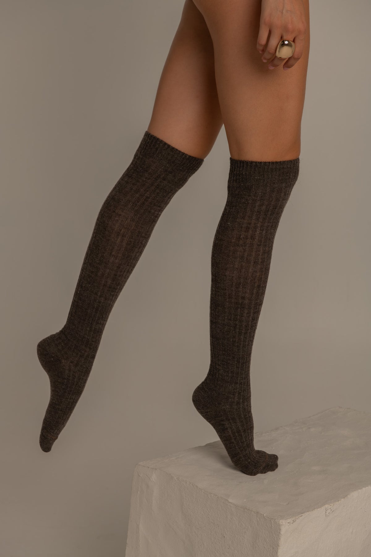 Jambières Laine Alpaga Choco