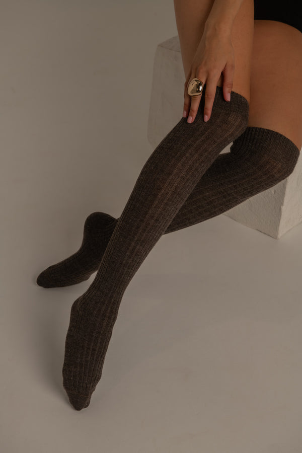 Jambières Laine Alpaga Choco