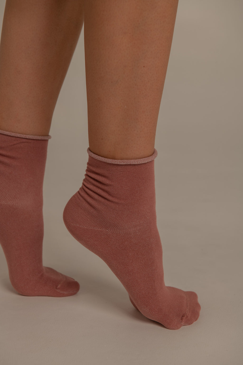 Chaussettes Loulou - Rose Bois