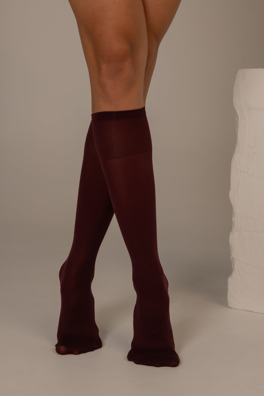 Mi-bas Microfibre - 50D - Burgundy