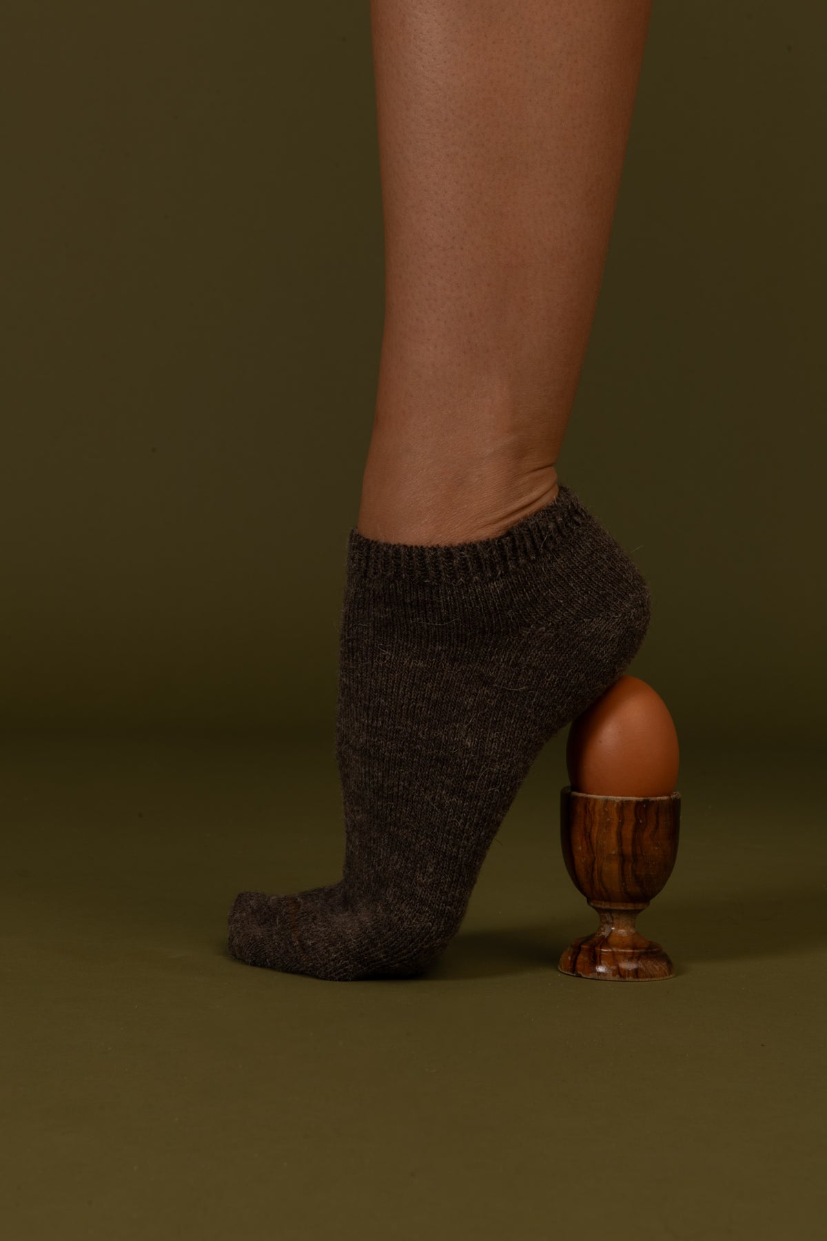 Socquettes Laine Alpaga Choco