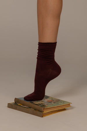 Chaussettes Tika - Burgundy